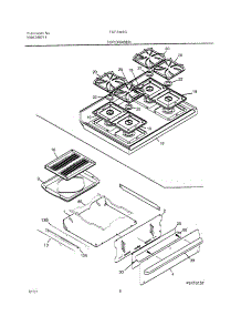 09 - Top / Drawer parts for Frigidaire Range FGF334BGWJ from AppliancePartsPros.com