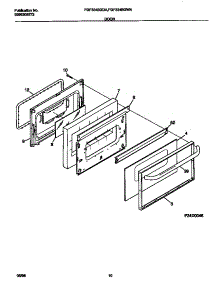 06 - Door parts for Frigidaire Range FGF334BGDA from AppliancePartsPros.com