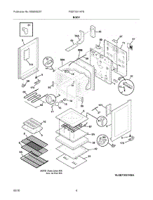 05 - Body parts for Frigidaire Range FGEF3041KFB from AppliancePartsPros.com