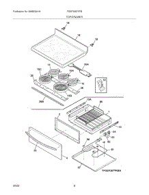 07 - Top / Drawer parts for Frigidaire Range FGEF3057KFB from AppliancePartsPros.com