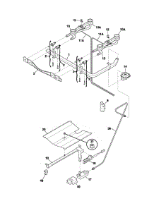 Burner parts for Frigidaire Range FGF303CWA from AppliancePartsPros.com