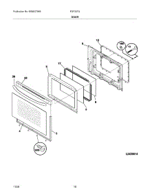 11 - Door parts for Frigidaire Range FGF337GWE from AppliancePartsPros.com