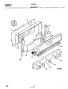 02 - Backguard parts for Frigidaire Range FGF335CESB from AppliancePartsPros.com