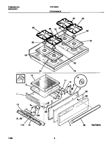 05 - Top / Drawer parts for Frigidaire Range FGF335CESB from AppliancePartsPros.com