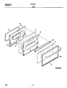 06 - Door parts for Frigidaire Range FGF335CESB from AppliancePartsPros.com
