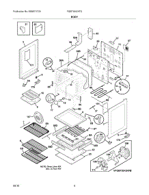 05 - Body parts for Frigidaire Range FGEF3042KFD from AppliancePartsPros.com