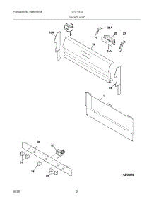 03 - Backguard parts for Frigidaire Range FGF318ECA from AppliancePartsPros.com