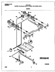 04 - Burner parts for Frigidaire Range FGF316WGSE from AppliancePartsPros.com