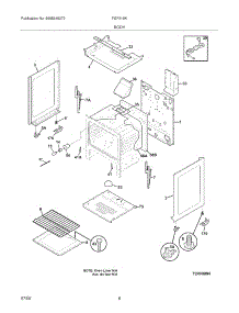 07 - Body parts for Frigidaire Range FGF319KBB from AppliancePartsPros.com
