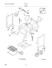 07 - Body parts for Frigidaire Range FGF337GWF from AppliancePartsPros.com