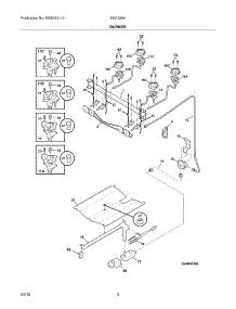 05 - Burner parts for Frigidaire Range FGF326KBC from AppliancePartsPros.com