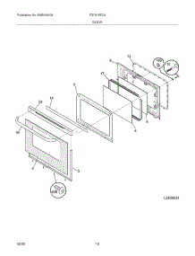 11 - Door parts for Frigidaire Range FGF318ECA from AppliancePartsPros.com