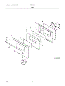 11 - Door parts for Frigidaire Range FGF319KBB from AppliancePartsPros.com
