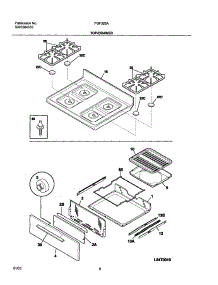 09 - Top / Drawer parts for Frigidaire Range FGF326AWD from AppliancePartsPros.com