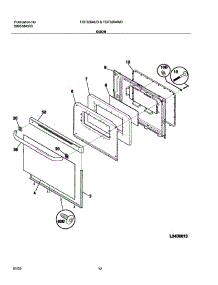 13 - Door parts for Frigidaire Range FGF326AWD from AppliancePartsPros.com