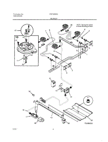 05 - Burner parts for Frigidaire Range FGF326WGSG from AppliancePartsPros.com