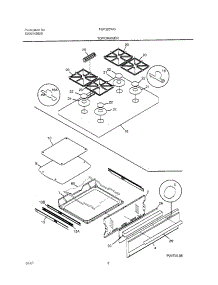 09 - Top / Drawer parts for Frigidaire Range FGF326WGSG from AppliancePartsPros.com