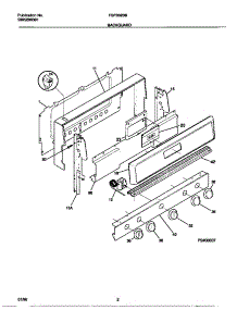 02 - Backguard parts for Frigidaire Range FGF332BBWC from AppliancePartsPros.com