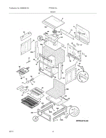 05 - Body parts for Frigidaire Range FFES3015LWB from AppliancePartsPros.com