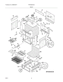 05 - Body parts for Frigidaire Range FFES3025LSC from AppliancePartsPros.com