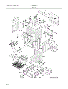 05 - Body parts for Frigidaire Range FFES3025LWC from AppliancePartsPros.com