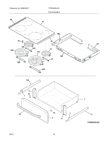 07 - Top / Drawer parts for Frigidaire Range FFES3025LSC from AppliancePartsPros.com