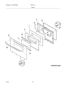 11 - Door parts for Frigidaire Range FFGF3011LWC from AppliancePartsPros.com