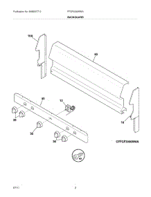 03 - Backguard parts for Frigidaire Range FFGF3000MWA from AppliancePartsPros.com