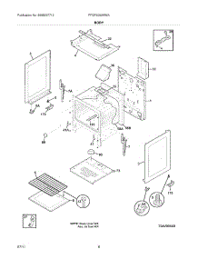 07 - Body parts for Frigidaire Range FFGF3000MWA from AppliancePartsPros.com