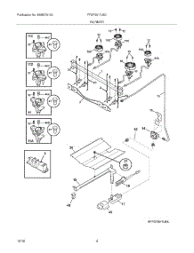 05 - Burner parts for Frigidaire Range FFGF3017LBC from AppliancePartsPros.com