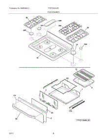 09 - Top / Drawer parts for Frigidaire Range FFGF3049LSD from AppliancePartsPros.com