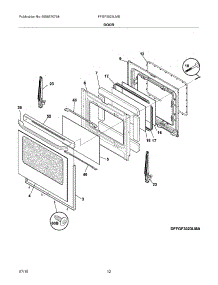 11 - Door parts for Frigidaire Range FFGF3023LMB from AppliancePartsPros.com