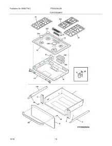 09 - Top / Drawer parts for Frigidaire Range FFGS3025LSB from AppliancePartsPros.com