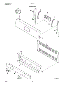 03 - Backguard parts for Frigidaire Range FGF337AWF from AppliancePartsPros.com
