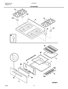09 - Top / Drawer parts for Frigidaire Range FGF337AWF from AppliancePartsPros.com