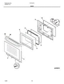 11 - Door parts for Frigidaire Range FGF337AWF from AppliancePartsPros.com