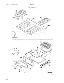 09 - Top / Drawer parts for Frigidaire Range FGF337GWA from AppliancePartsPros.com