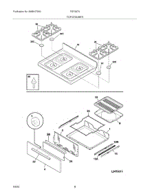 09 - Top / Drawer parts for Frigidaire Range FGF337AUH from AppliancePartsPros.com