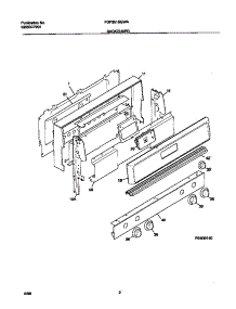 02 - Backguard parts for Frigidaire Range FGF351SGWA from AppliancePartsPros.com