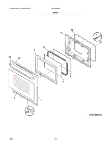 11 - Door parts for Frigidaire Range FGF348KBB from AppliancePartsPros.com