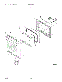 11 - Door parts for Frigidaire Range FGF348KSF from AppliancePartsPros.com