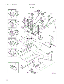 05 - Burner parts for Frigidaire Range FGF380MXFBB from AppliancePartsPros.com