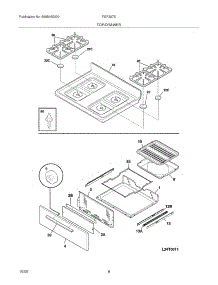 09 - Top / Drawer parts for Frigidaire Range FGF337EUC from AppliancePartsPros.com