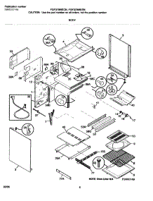 07 - Body parts for Frigidaire Range FGF379WECN from AppliancePartsPros.com