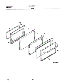 06 - Door parts for Frigidaire Range FGF351SGWA from AppliancePartsPros.com