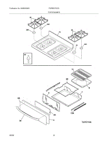 09 - Top / Drawer parts for Frigidaire Range FGFB337GCG from AppliancePartsPros.com