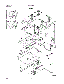 05 - Burner parts for Frigidaire Range FGFB55ASC from AppliancePartsPros.com