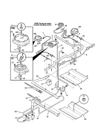 Burner parts for Frigidaire Range FGFB74BJBB from AppliancePartsPros.com