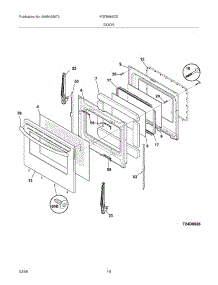 11 - Door parts for Frigidaire Range FGFB66ECE from AppliancePartsPros.com