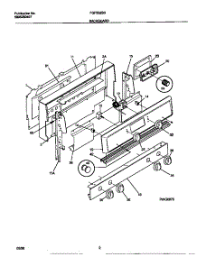 02 - Backguard parts for Frigidaire Range FGF352SBWC from AppliancePartsPros.com